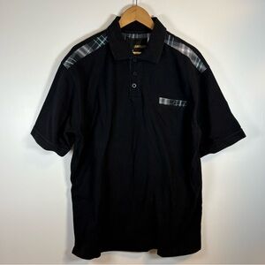 Counterattack Men’s Black Cotton Knit Polo Shirt Size XL Short Sleeve